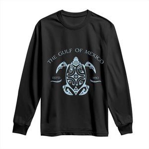 Gulf of Mexico Turtle Long Sleeve Shirt Golfo de Mexico Forever TS02 Black Print Your Wear