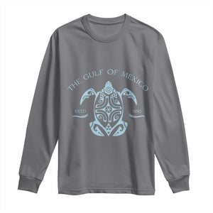 Gulf of Mexico Turtle Long Sleeve Shirt Golfo de Mexico Forever TS02 Charcoal Print Your Wear