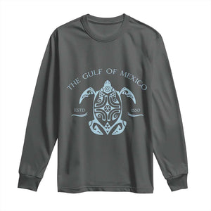 Gulf of Mexico Turtle Long Sleeve Shirt Golfo de Mexico Forever TS02 Dark Heather Print Your Wear