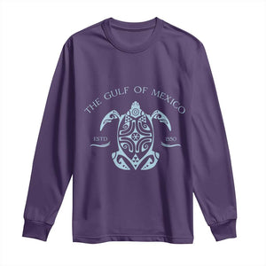 Gulf of Mexico Turtle Long Sleeve Shirt Golfo de Mexico Forever TS02 Purple Print Your Wear