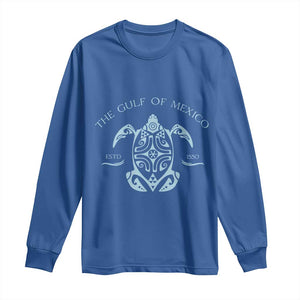 Gulf of Mexico Turtle Long Sleeve Shirt Golfo de Mexico Forever TS02 Royal Blue Print Your Wear