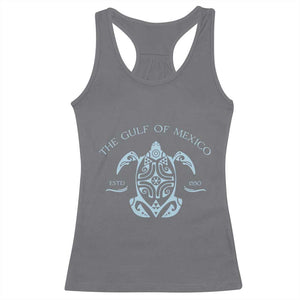 Gulf of Mexico Turtle Racerback Tank Top Golfo de Mexico Forever TS02 Charcoal Print Your Wear