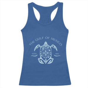 Gulf of Mexico Turtle Racerback Tank Top Golfo de Mexico Forever TS02 Royal Blue Print Your Wear