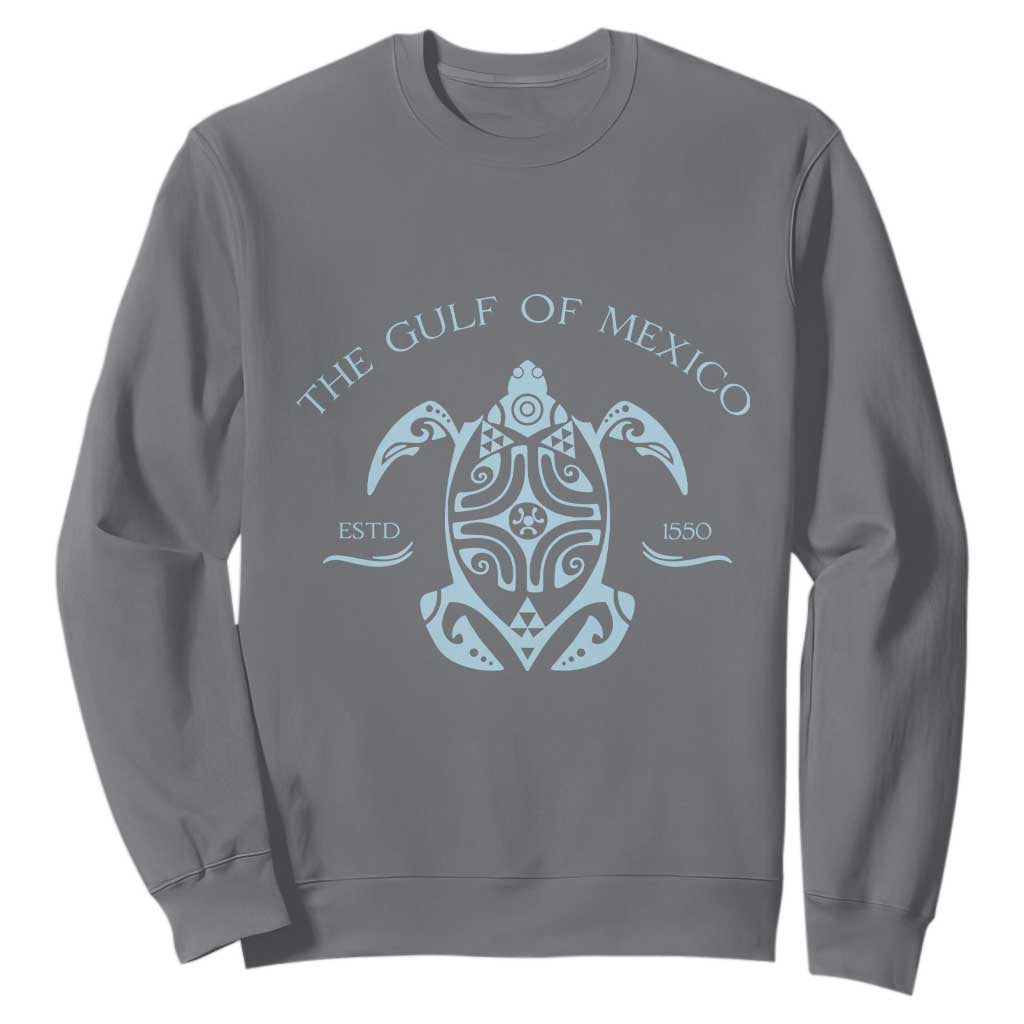 Gulf of Mexico Turtle Sweatshirt Golfo de Mexico Forever TS02 Charcoal Print Your Wear