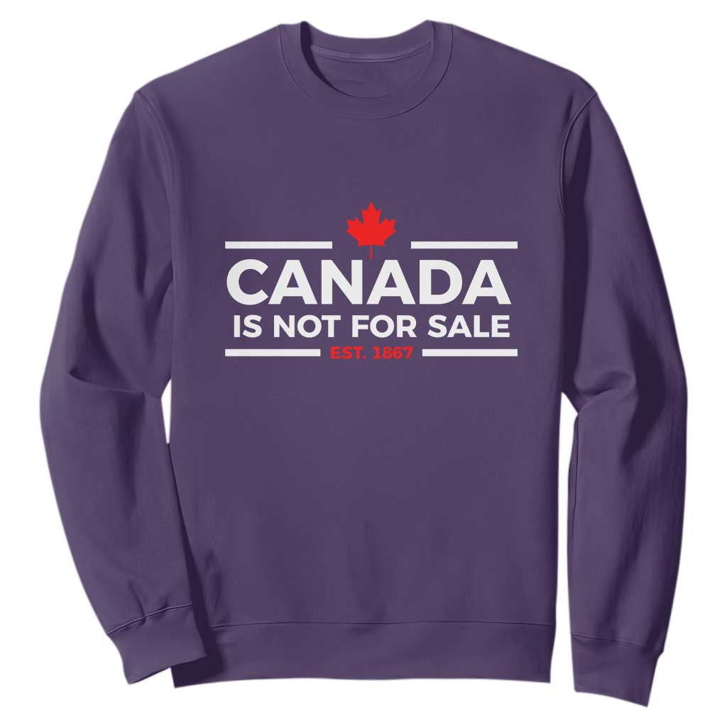 Canada Is Not For Sale Est. 1867 Sweatshirt TS02 Purple Print Your Wear