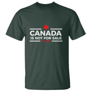 Canada Is Not For Sale Est. 1867 T Shirt TS02 Dark Forest Green Print Your Wear