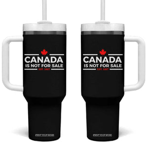 Canada Is Not For Sale Est. 1867 Tumbler With Handle TS02 One Size: 40 oz Black Print Your Wear