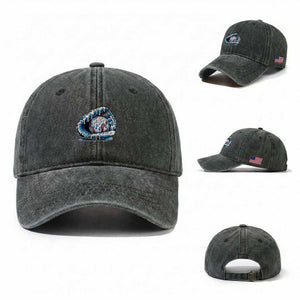Baseball Drip Sprinkles Ice Cream Washed Cotton Baseball Cap Ball and Glove Dripping TS02 Washed Cap Universal Fit Dark Green Print Your Wear