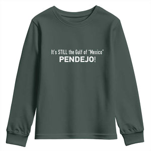It's Still The Gulf Of Mexico Pendejo Youth Sweatshirt Golfo De Mexico TS02 Dark Forest Green Print Your Wear
