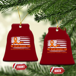 Developmental Disability Awareness Ceramic Ornament US American Flag We Wear Orange TS02 Print Your Wear