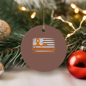 Developmental Disability Awareness Ceramic Ornament US American Flag We Wear Orange TS02 1pc Mocha Print Your Wear