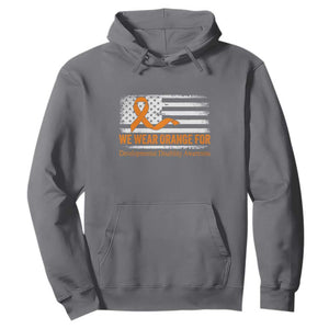 Developmental Disability Awareness Hoodie US American Flag We Wear Orange TS02 Charcoal Print Your Wear