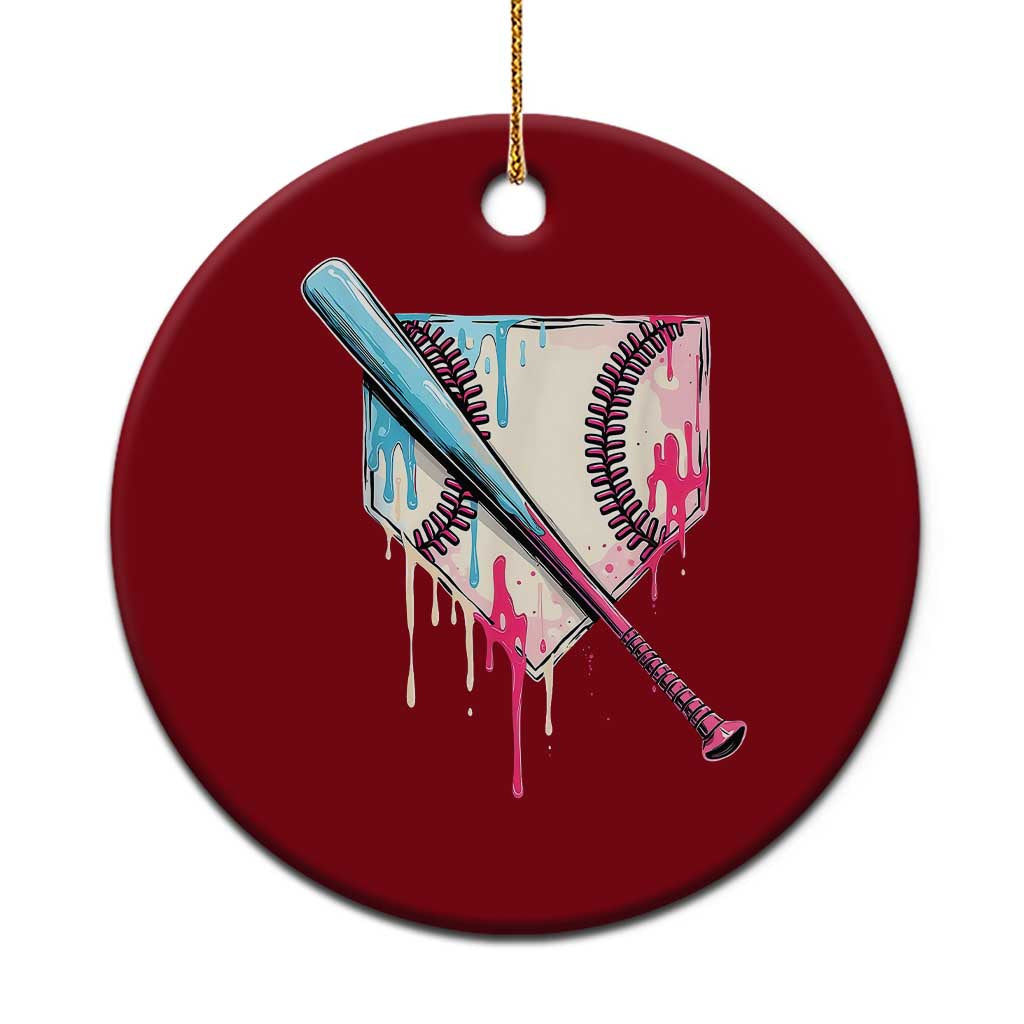 Baseball Home Plate Drip With Sprinkles Ceramic Ornament TS02 1pc Red Print Your Wear
