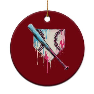 Baseball Home Plate Drip With Sprinkles Ceramic Ornament TS02 1pc Red Print Your Wear