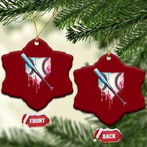 Baseball Home Plate Drip With Sprinkles Ceramic Ornament TS02 Print Your Wear