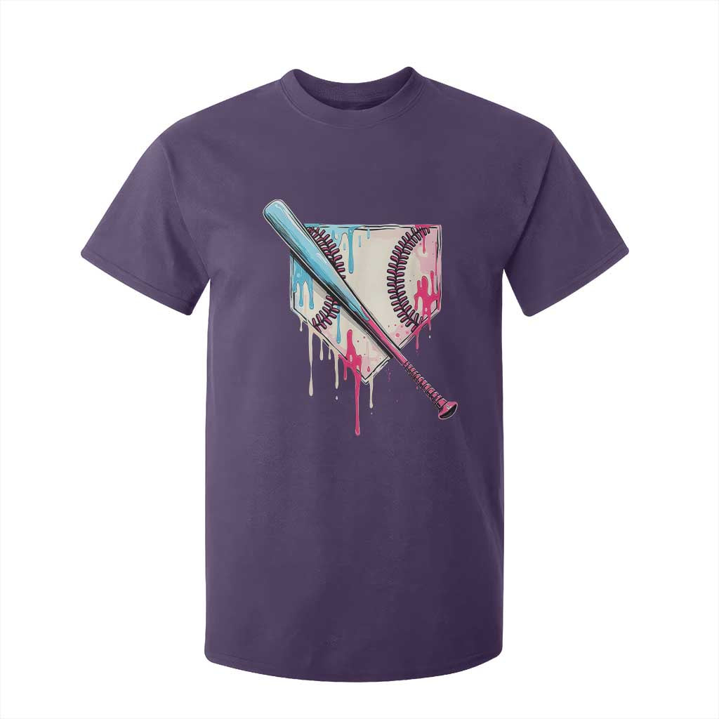 Baseball Home Plate Drip With Sprinkles T Shirt For Kid TS02 Purple Print Your Wear