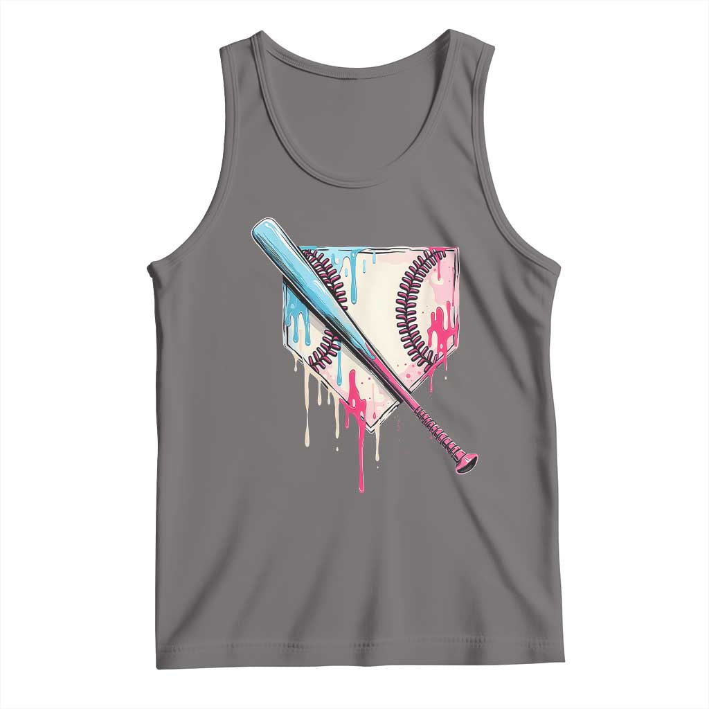 Baseball Home Plate Drip With Sprinkles Tank Top TS02 Deep Heather Print Your Wear
