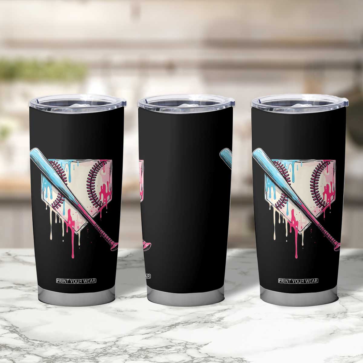 Baseball Home Plate Drip With Sprinkles Tumbler Cup TS02 Print Your Wear