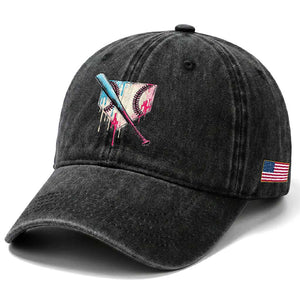 Baseball Home Plate Drip With Sprinkles Washed Cotton Baseball Cap TS02 Print Your Wear