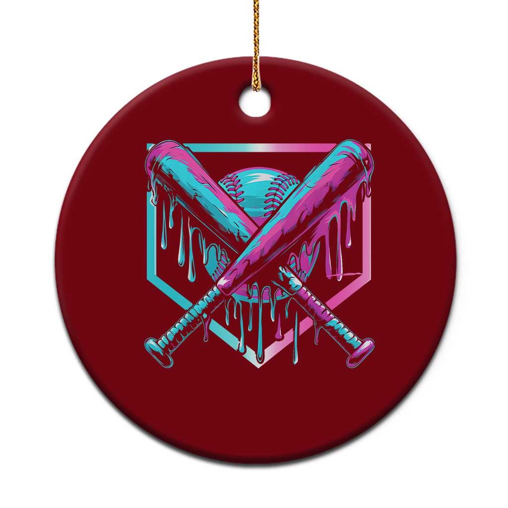 Baseball Drip Ice Cream Dripping Ceramic Ornament TS02 1pc Red Print Your Wear