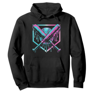 Baseball Drip Ice Cream Dripping Hoodie TS02 Black Print Your Wear