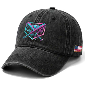 Baseball Drip Ice Cream Dripping Washed Cotton Baseball Cap TS02 Print Your Wear