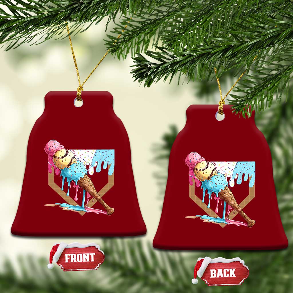 Baseball Home Ice Cream Dripping Ceramic Ornament TS02 Print Your Wear