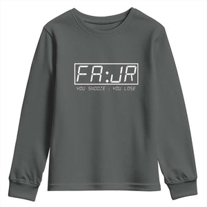 Fajr Time Muslim Youth Sweatshirt Ramadan Mubarak Kareem TS02 Dark Heather Print Your Wear