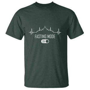 Happy Ramadan Islamic T Shirt Fasting Mode Is On Muslim TS02 Dark Forest Green Print Your Wear
