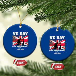 VE Day 80th Anniversary Ceramic Ornament Victory in Europe Union Flag WWII Remembrance TS02 1pc Blue Print Your Wear