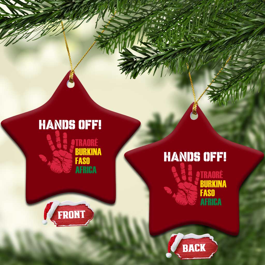 Hands Off Traoré Burkina Faso Africa Ceramic Ornament TS02 Print Your Wear