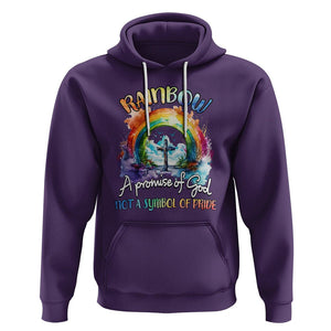 God's Promise Hoodie Rainbow A Promise Of God Not A Symbol Of Pride TS02 Purple Printyourwear