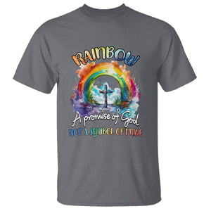 God's Promise T Shirt Rainbow A Promise Of God Not A Symbol Of Pride TS02 Charcoal Printyourwear