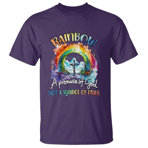 God's Promise T Shirt Rainbow A Promise Of God Not A Symbol Of Pride TS02 Purple Printyourwear