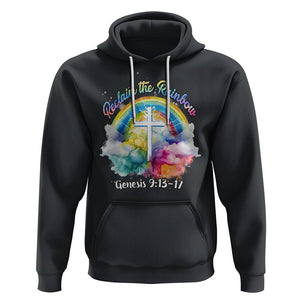 God's Promise Hoodie Reclaim The Rainbow Genesis 9:13-17 TS02 Black Printyourwear