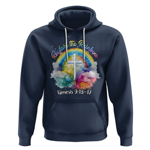 God's Promise Hoodie Reclaim The Rainbow Genesis 9:13-17 TS02 Navy Printyourwear