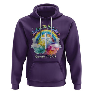 God's Promise Hoodie Reclaim The Rainbow Genesis 9:13-17 TS02 Purple Printyourwear