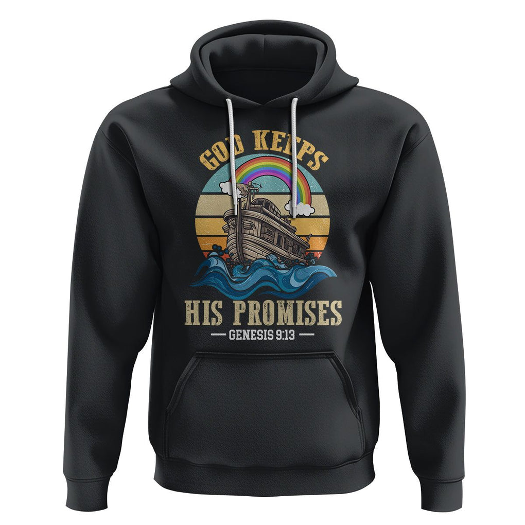 God's Promise Hoodie God Keeps His Promises Genesis 9:13 TS02 Black Printyourwear