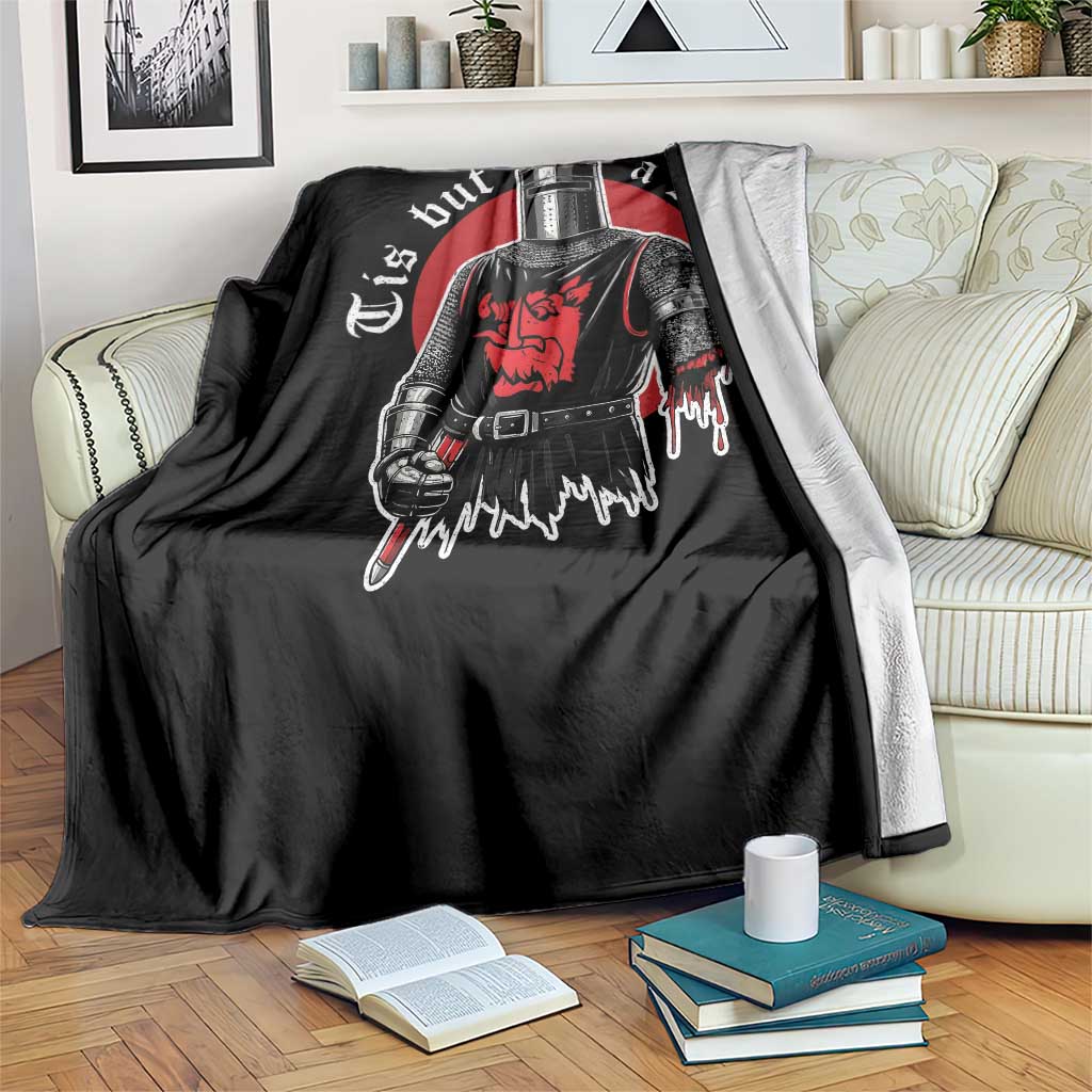 Funny One Arm Knight Medieval Throw Blanket Tis But A Scratch Classic Dark Humor Parody TS02 Print Your Wear