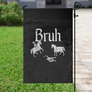Funny Bruh Medieval Jousting Fallen Knight Graphic Garden Flag Sarcastic Renaissance Faire Meme TS02 Print Your Wear