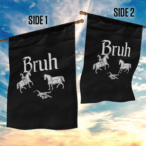 Funny Bruh Medieval Jousting Fallen Knight Graphic Garden Flag Sarcastic Renaissance Faire Meme TS02 Print Your Wear