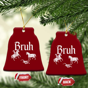 Funny Bruh Medieval Jousting Fallen Knight Graphic Ceramic Ornament Sarcastic Renaissance Faire Meme TS02 Print Your Wear