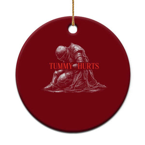 Funny Tummy Hurts Knight Graphic Ceramic Ornament Warrior Medieval Sarcastic Dark Fantasy Slumped Renaissance Meme TS02 1pc Red Print Your Wear