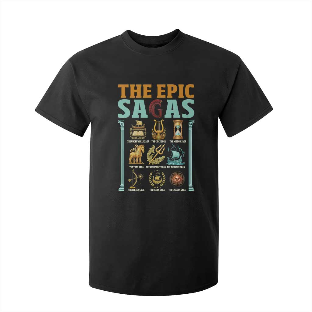 The Epic Sagas Ancient Greek Mythology Graphic T Shirt For Kid Odysseus Journey Odyssey History Lover Gift TS02 Black Print Your Wear