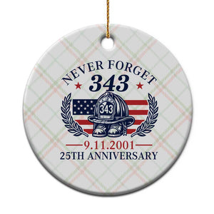 Firefighter Memorial Never Forget 343 Ceramic Ornament 25th Anniversary Patriotic Honor 9 11 Tribute TS02 1pc Christmas Plaid Print Your Wear