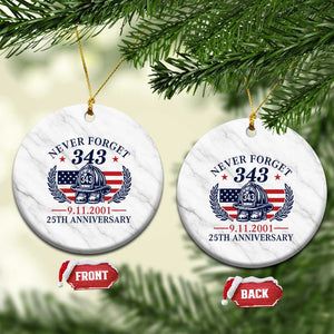 Firefighter Memorial Never Forget 343 Ceramic Ornament 25th Anniversary Patriotic Honor 9 11 Tribute TS02 1pc White Marble Print Your Wear