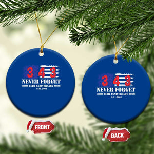 Firefighter Memorial 343 Never Forget American Flag Ceramic Ornament 25th Anniversary Patriotic Honor 9 11 Tribute TS02 1pc Blue Print Your Wear
