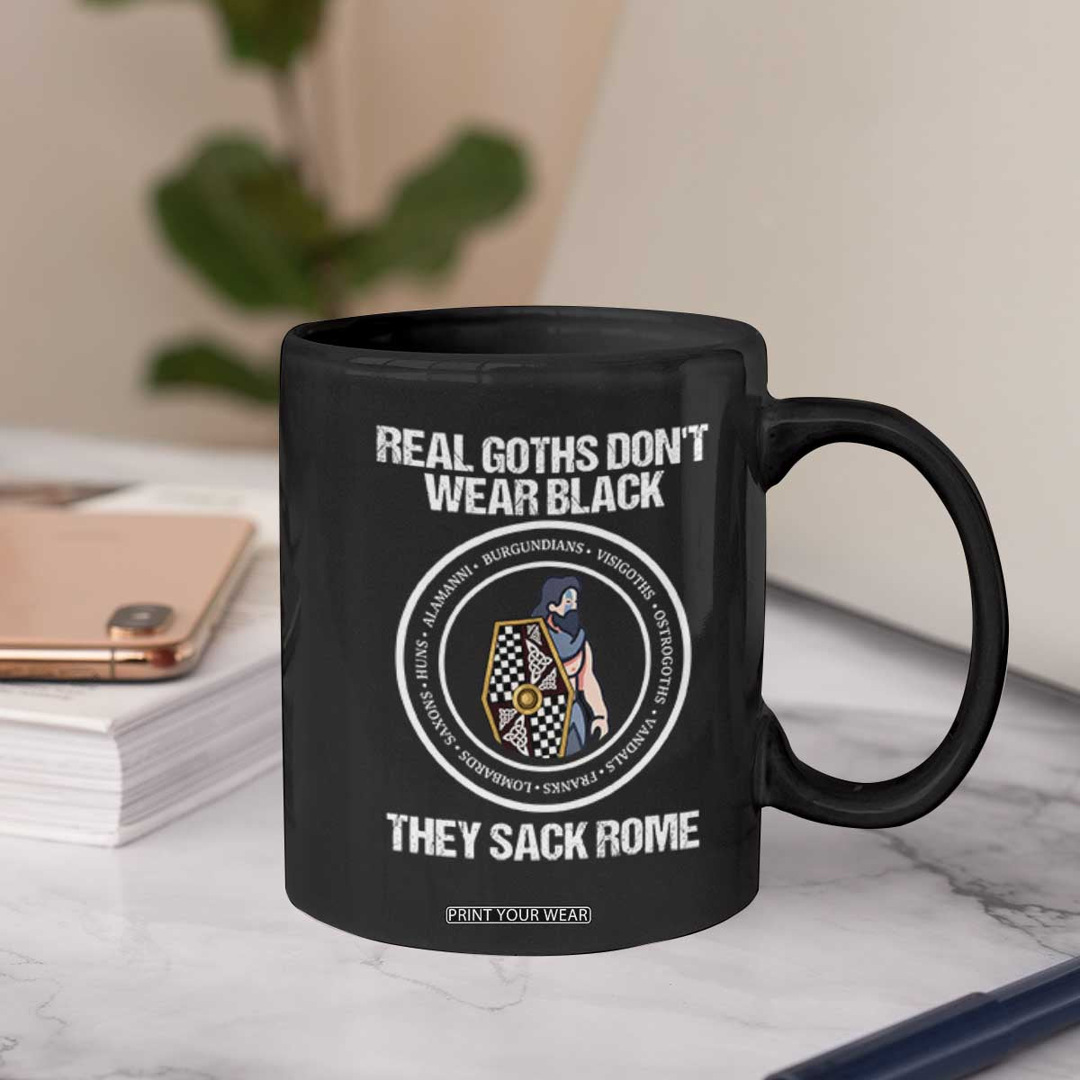 Funny Real Goths Sack Rome Germanic Warrior Graphic Coffee Mug Sarcastic Ancient Roman Empire History Visigoth Meme