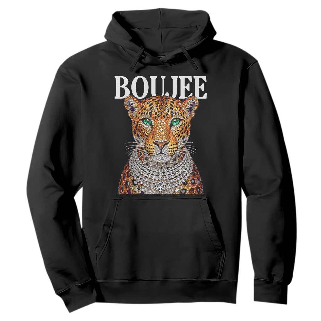 Boujee Gemstone Leopard Glamorous Wild Cat Graphic Hoodie