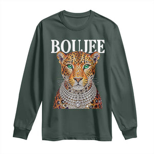 Boujee Gemstone Leopard Glamorous Wild Cat Graphic Long Sleeve Shirt